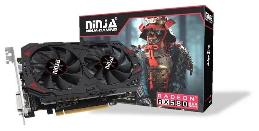 Видеокарта Radeon RX 580, 8Gb GDDR5 256bit, Sinotex Ninja AHRX58085F, RTL