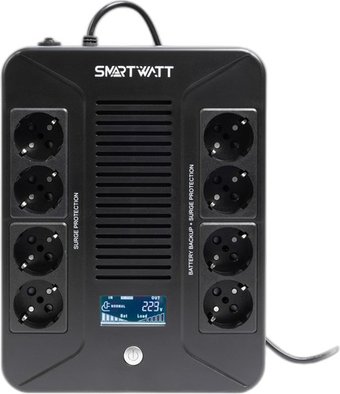 ИБП SMARTWATT SAFE PRO LCD 1000, 1000VA (8xSchuko)