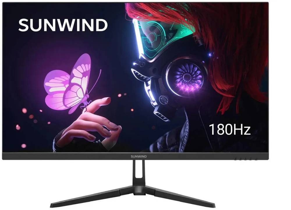Монитор 24.5" SunWind SM-25FI401 (SM25SG01), 1920x1080, IPS, 180Hz (HDMI, DP)