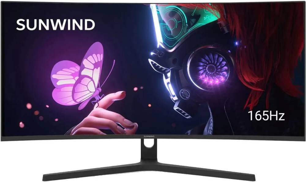 Монитор 34" SunWind SM-34QV401 (SM34VG01), 3440x1440, VA, 165Hz (2xHDMI, DP)