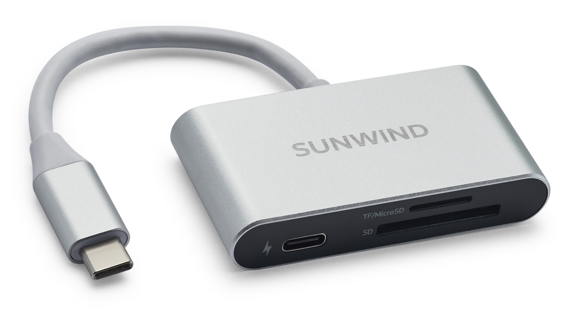 Картридер SunWind SW-CR051-S, серебристый