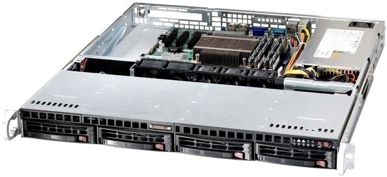 Серверный корпус SuperMicro CSE-813MFTQC-350CB2, 350Вт, 1U