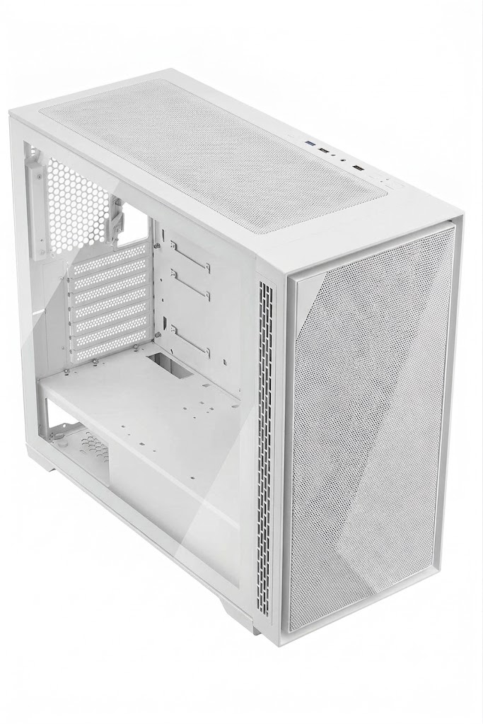Корпус SuperPower i10 Mesh TG White, 2xUSB2.0, USB 3.0, без БП, ATX
