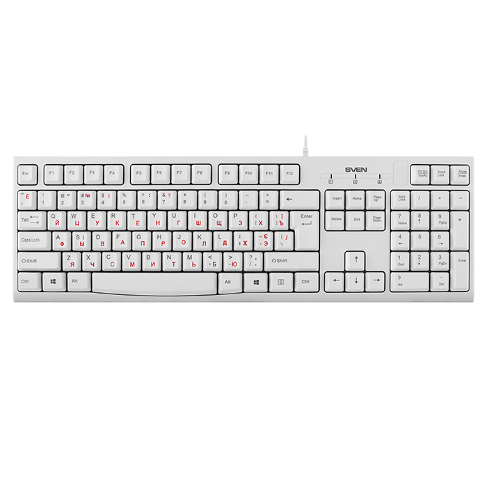 Клавиатура Sven KB-S300, USB, белый