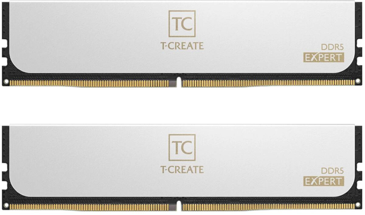 Оперативная память 128Gb Team T-Create Expert White CTCWD5128G6000HC40FDC01, DDR V, PC-48000, 6000MHz, kit 2x64Gb