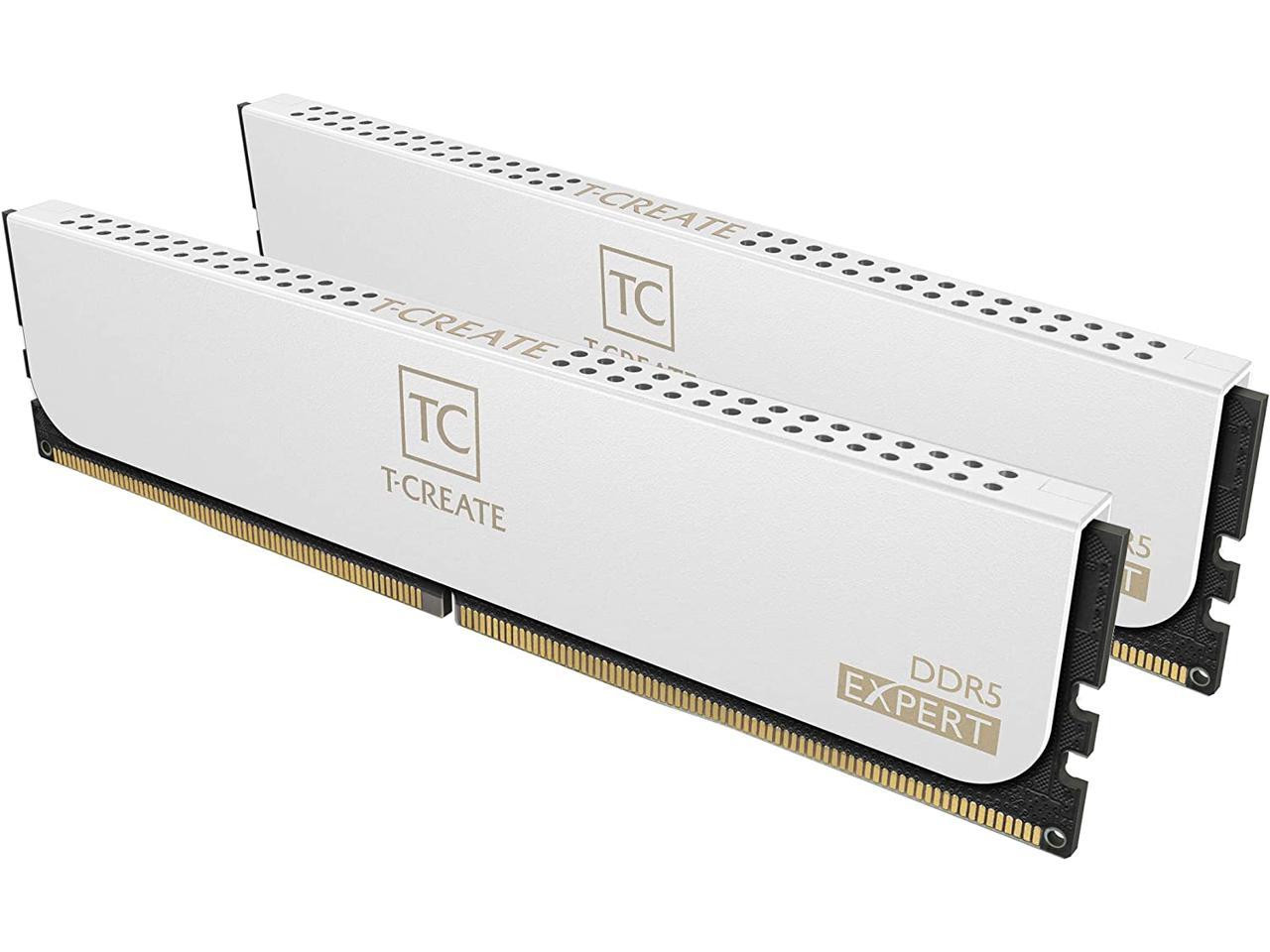 Оперативная память 32Gb Team T-Create Expert White CTCWD532G6400HC40BDC01, DDR V, PC-51200, 6400MHz, kit 2x16Gb
