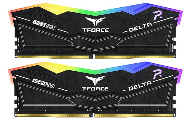 Оперативная память 32Gb Team T-Force Delta RGB Black FF3D532G6400HC32ADC01, DDR V, PC-51200, 6400MHz, kit 2x16Gb