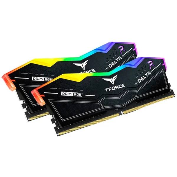 Оперативная память 32Gb Team T-Force Delta RGB Black FF3D532G7800HC38DDC01, DDR V, PC-62400, 7800MHz, kit 2x16Gb