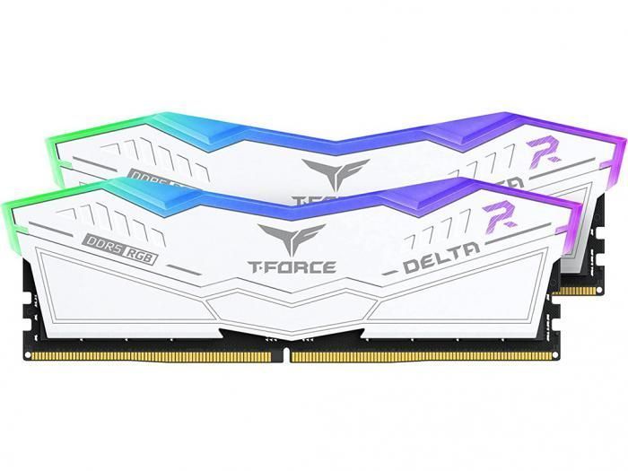 Оперативная память 32Gb Team T-Force Delta RGB White FF4D532G5600HC36BDC01, DDR V, PC-44800, 5600MHz, kit 2x16Gb