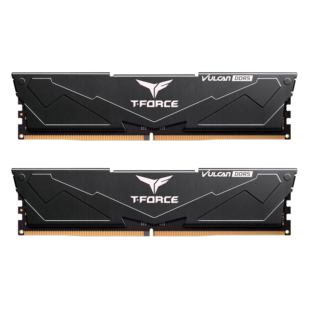 Оперативная память 64Gb Team T-Force Vulcan Black FLBD564G5600HC36BDC01, DDR V, PC-44800, 5600MHz, kit 2x32Gb