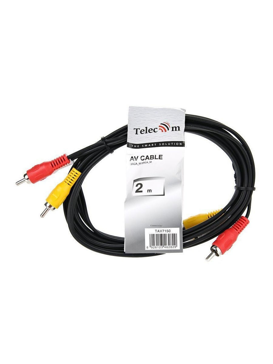 Кабель 3xRCA (M) - 3xRCA (M), Telecom TAV7150-2M, 2м