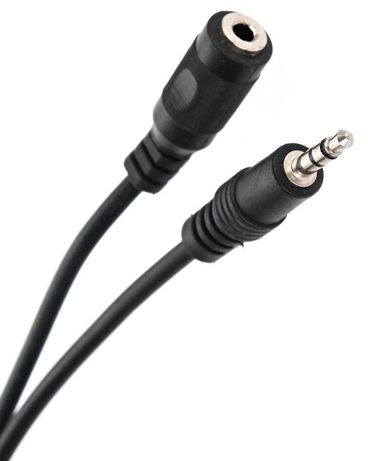 Кабель удлинитель Jack3.5 (M) - Jack3.5 (F), 1.5м, Telecom TAV7179-1.5M черный