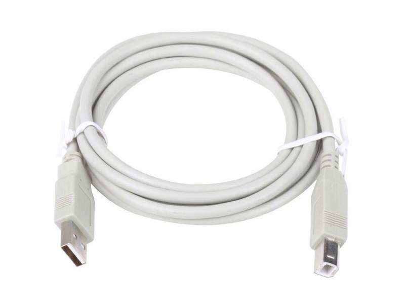 Кабель USB2.0 (AM) - USB2.0 (BM), 3м, Telecom TC6900-3.0M, белый