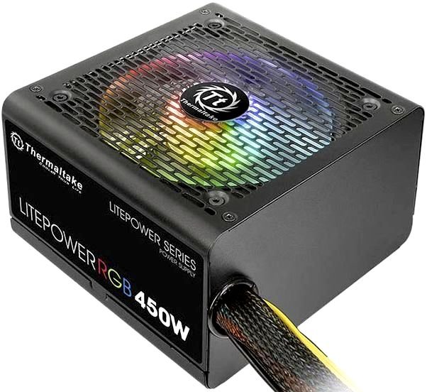 Блок питания 450Вт, Thermaltake Litepower RGB LTP-450AL2NK (PS-LTP-0450NHSANE-1), APFC, ATX