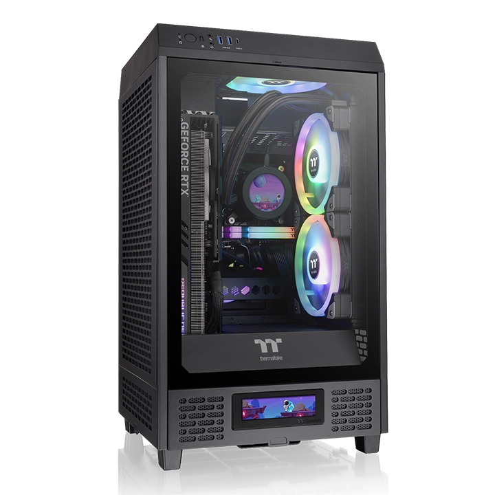 Корпус Thermaltake The Tower 200 Black CA-1X9-00S1WN-00, без БП, mini-ITX
