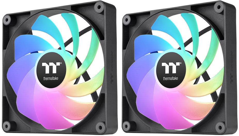 Вентилятор 12x12см Thermaltake CT120 Reverse ARGB Sync Black CL-F173-PL12SW-A, 2шт