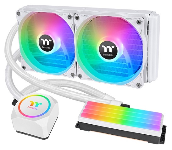 Жидкостное охлаждение Thermaltake Floe RC240 CPU Memory AIO Liquid Cooler Snow Edition CL-W330-PL12WT-A
