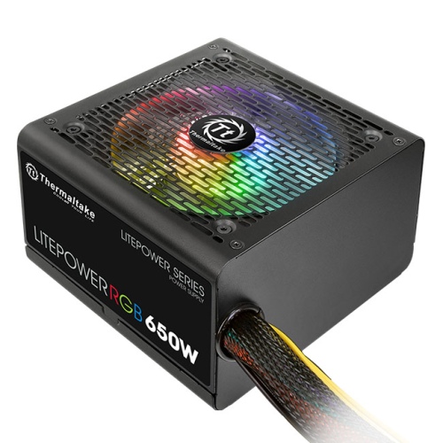 Блок питания 650Вт, Thermaltake Litepower RGB LTP-650AL2NK, APFC, ATX