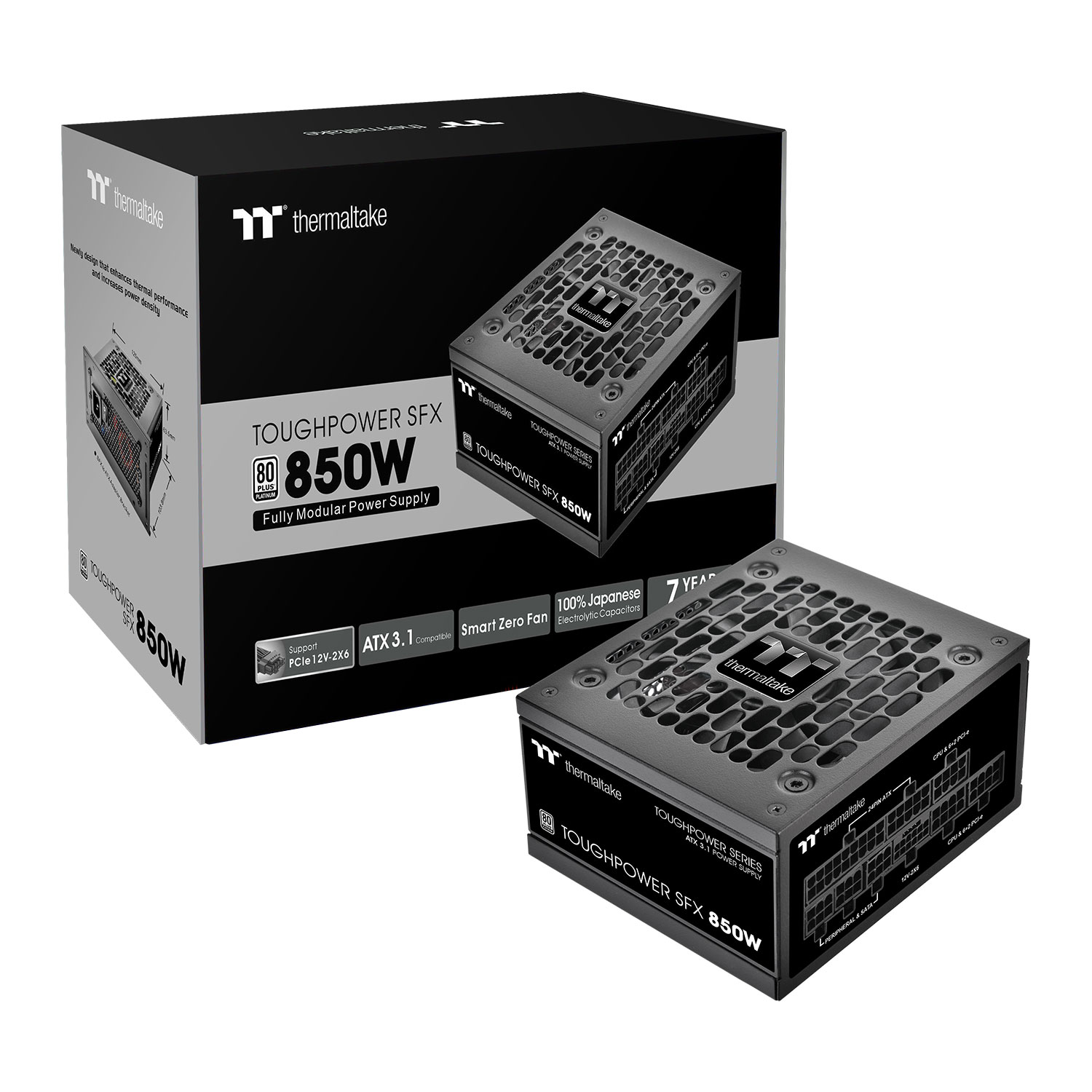 Блок питания 850Вт, Thermaltake Toughpower SFX 850W (PS-STP-0850FNFAPE-1), 80 Plus Platinum, APFC, SFX