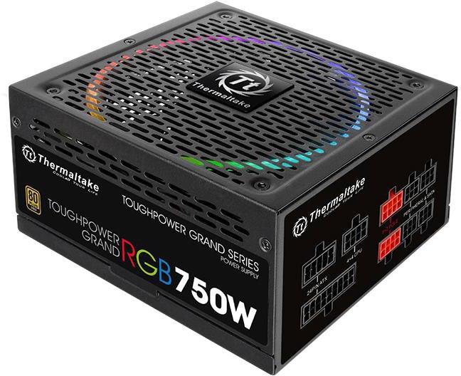 Блок питания 750Вт, Thermaltake Toughpower Grand RGB TPG-750AH3FSG-R (PS-TPG-0750FPCGEU-R), 80 Plus Gold, APFC, ATX