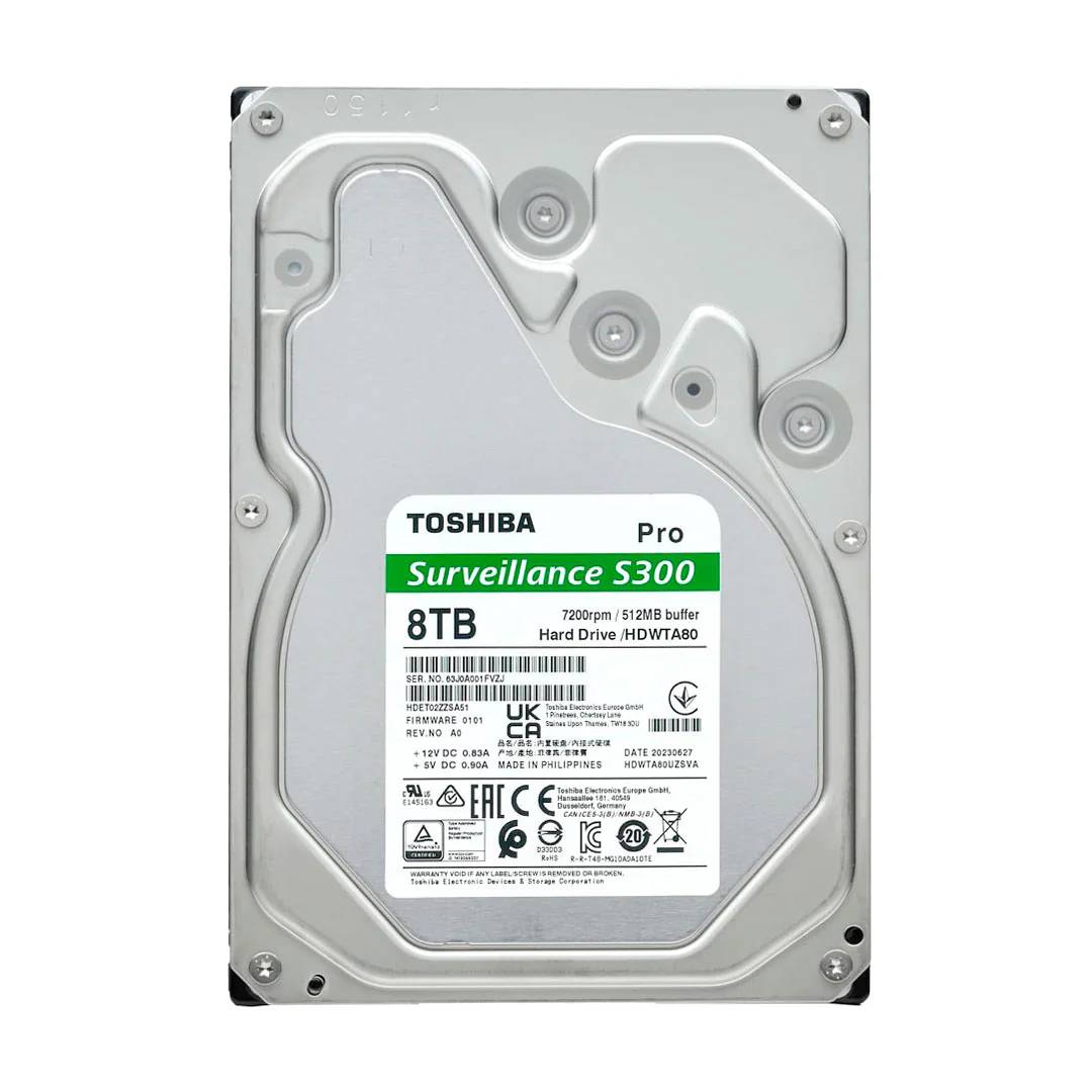 8Tb Toshiba S300 Pro Surveillance, HDWTA80UZSVAR, 7200rpm, SATA III, 512Mb