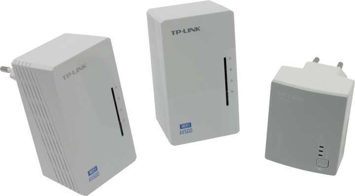 Адаптер Powerline TP-LINK TL-WPA4220TKIT, WiFi, 300Mbps, передача данных по электросети