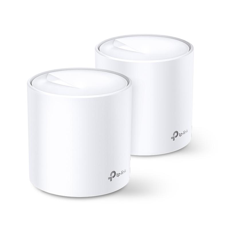 Точка доступа Wi-Fi TP-Link Deco X20 (2-pack), 2.4/5GHz, 1201Mbps, 2xLAN 1Gbps