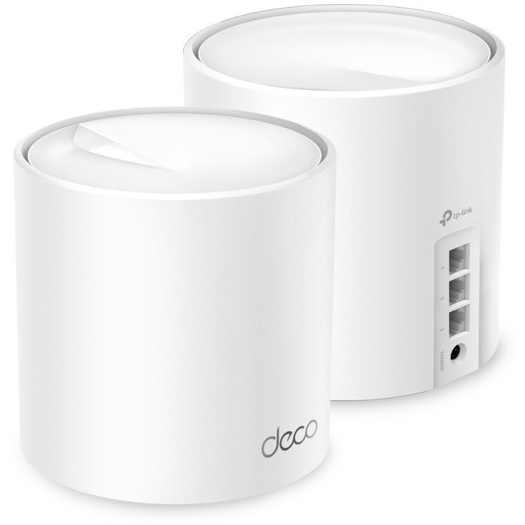 Точка доступа Wi-Fi TP-Link Deco X50 (2-pack), 2.4/5GHz, 2402Mbps, 3xLAN 1Gbps