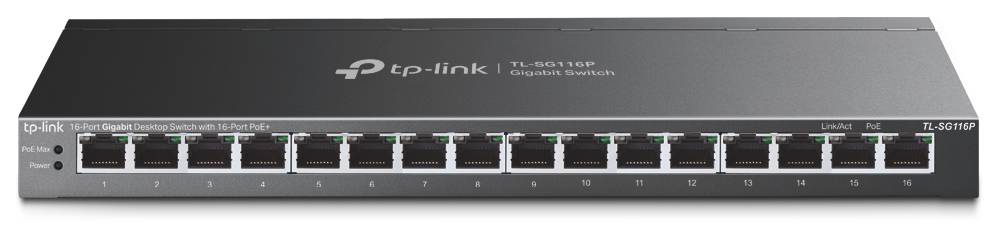 Коммутатор TP-Link TL-SG116P, 16xLAN 1Gbps