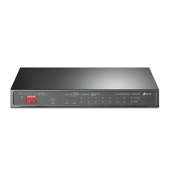 Коммутатор TP-Link TL-SG1210MP, 9 x GE (8 x PoE+, 1-4 ePoE), 1 x ComboSFP