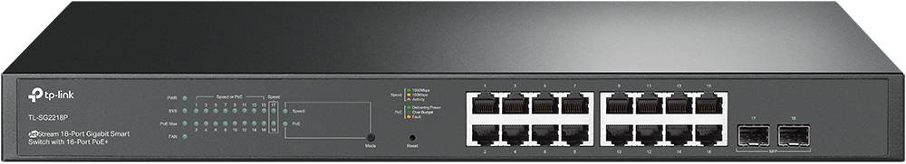 Коммутатор TP-Link TL-SG2218P, 16xLAN 1Gbps, 2xSFP