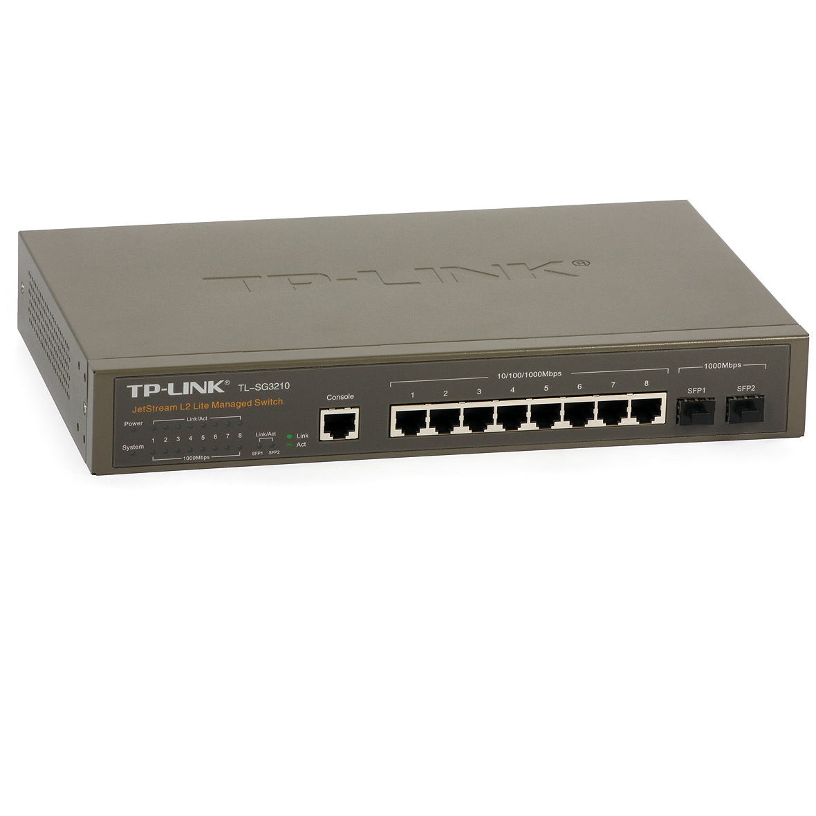 Коммутатор TP-Link TL-SG3210, 8xLAN 1Gbps, 2xSFP