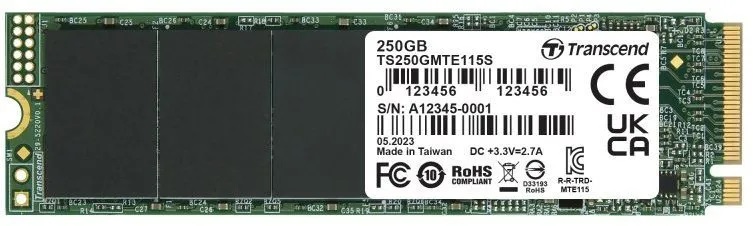 250Gb SSD Transcend 115S TS250GMTE115S, (3200/1300), NVMe M.2