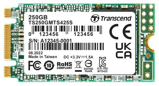250Gb SSD Transcend 425S TS250GMTS425S, (500/330), SATA M.2