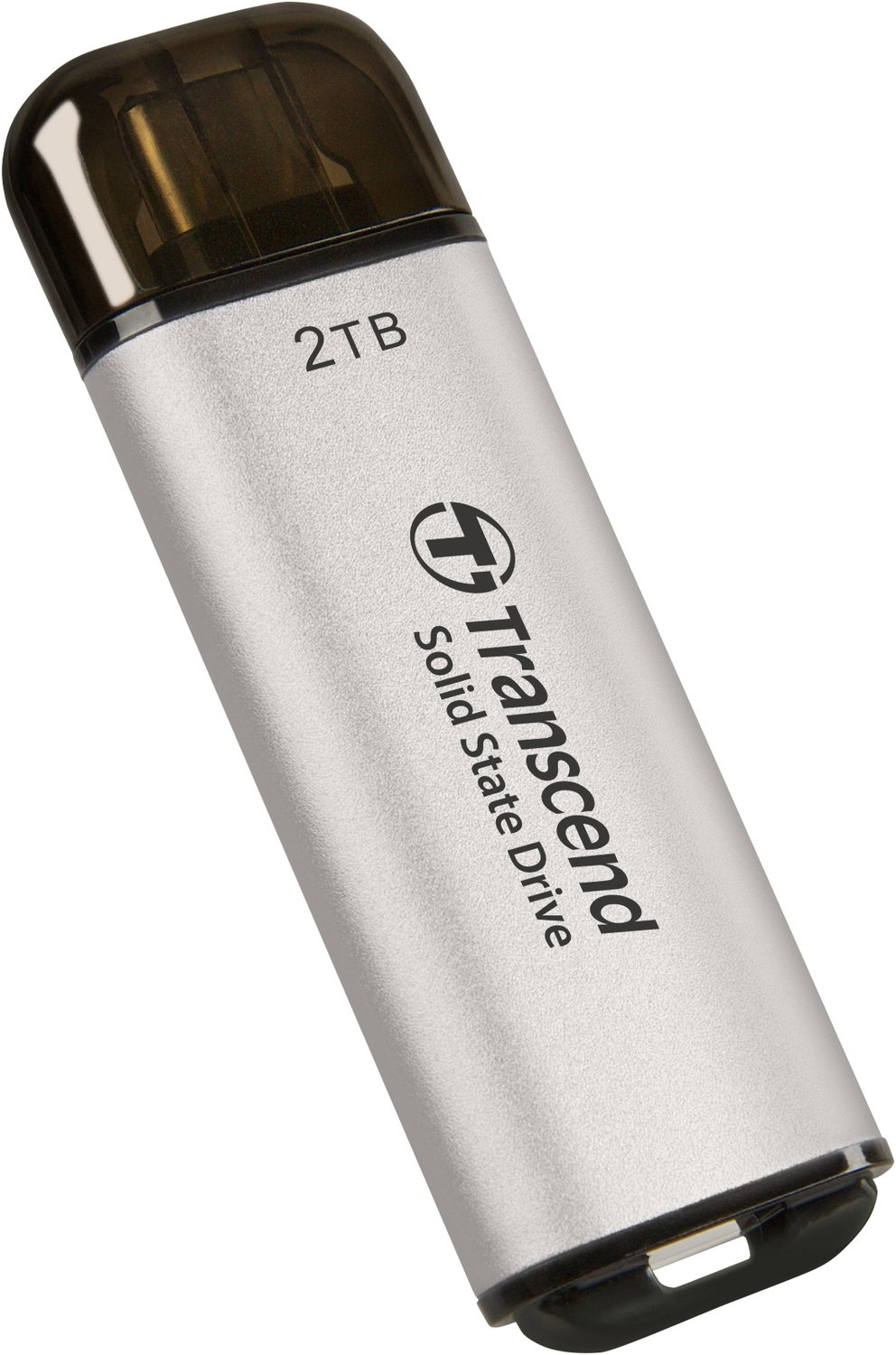 Внешний SSD 2Tb Transcend ESD300 TS2TESD300S, USB3.2 Type-C, серебристый