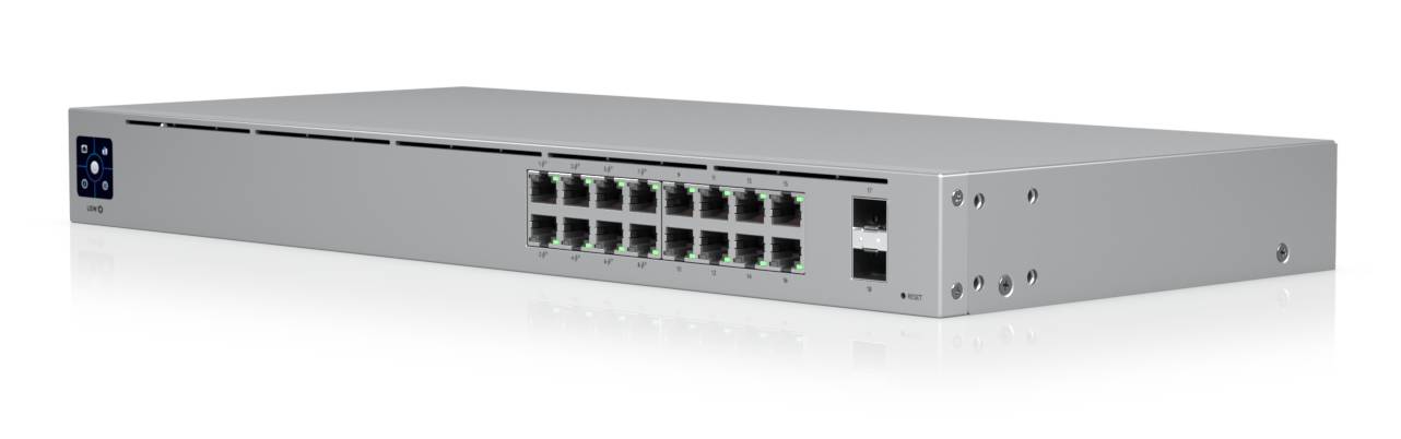 Коммутатор Ubiquiti UniFi Switch 16 PoE USW-16-POE, 16xLAN 1Gbps, 2xSFP, PoE