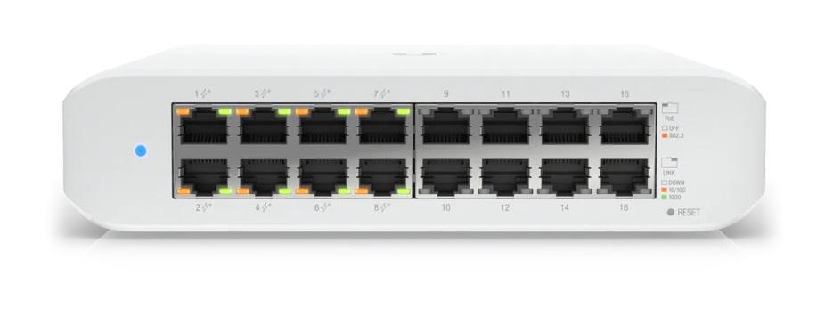 Коммутатор Ubiquiti UniFi Switch Lite 16 PoE USW-Lite-16-POE, 16xLAN 1Gbps, PoE