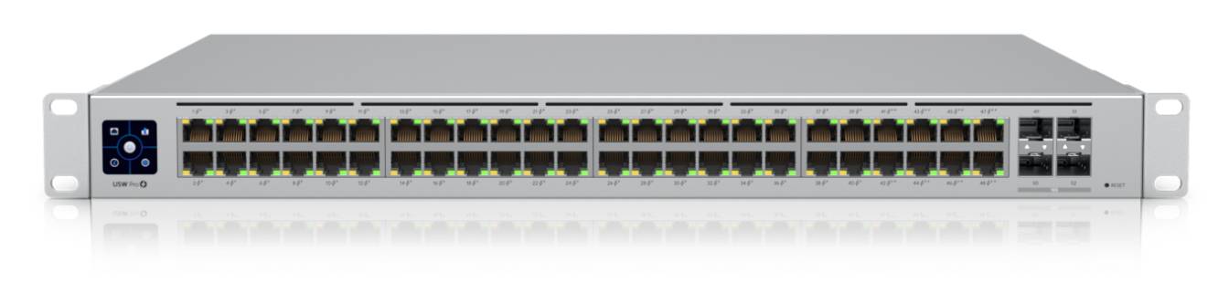 Коммутатор Ubiquiti UniFi Switch Pro 48 PoE USW-Pro-48-POE, 48xLAN 1Gbps, 4xSFP+, PoE