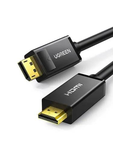 Кабель DP (20M) - HDMI (19M), 1м, Ugreen DP101 10238, черный