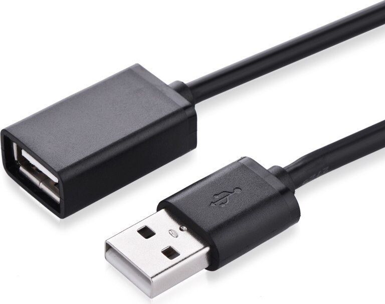 Кабель удлинитель USB2.0 (M) - USB2.0 (F), 2м, Ugreen US103 10316, Black