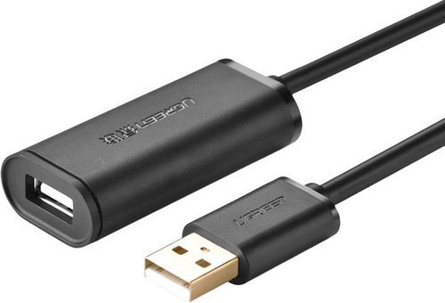 Кабель USB2.0 (M) - USB2.0 (F), 5м, Ugreen US121 (10319), черный