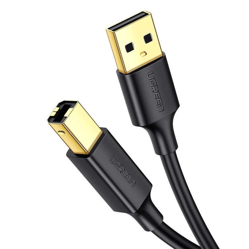 Кабель USB2.0 (AM) - USB2.0 (BM), 1.5м, Ugreen US135 10350, черный