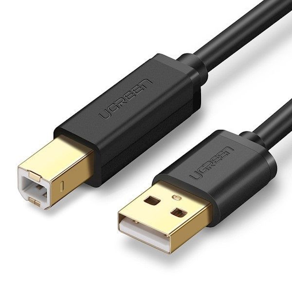 Кабель USB2.0 (AM) - USB2.0 (BM), 3м, Ugreen US135 10351, черный