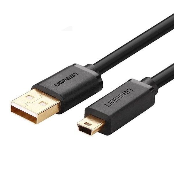 Кабель USB2.0 (M) - miniUSB2.0 (M), 1м, Ugreen US132 10355, черный