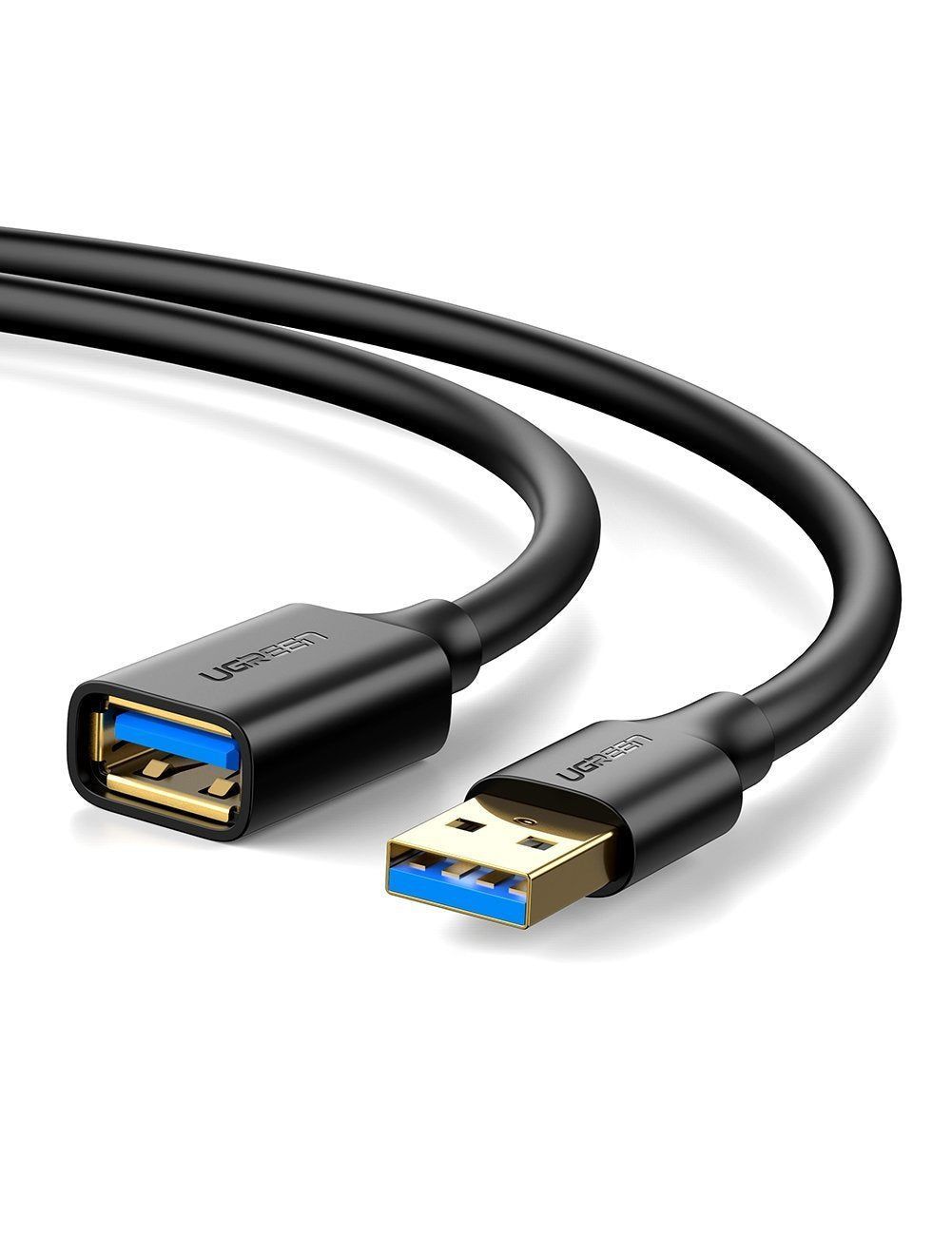 Кабель удлинитель USB3.2 (M) - USB3.2 (F), 1м, Ugreen US129 10368, Black