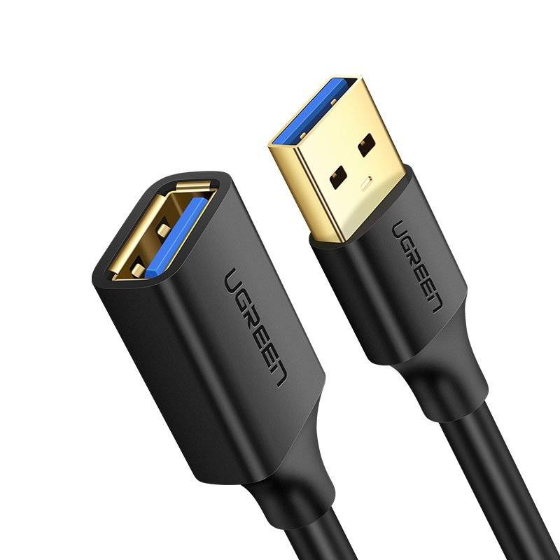 Кабель удлинитель USB3.2 (M) - USB3.2 (F), 2м, Ugreen US129 10373, Black