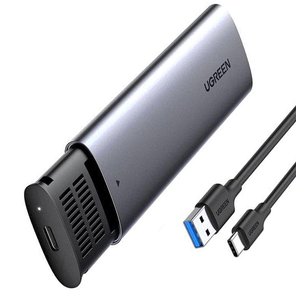 Внешний BOX Ugreen CM400 10903, M.2 SATA - USB3.2, Grey