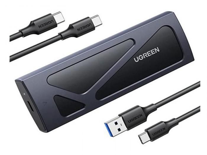 Внешний BOX Ugreen CM578 15512, M.2 NVME/SATA - USB3.2/USB Type-C, Grey