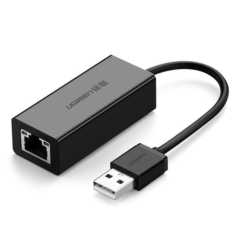 Сетевая карта Ugreen CR110 20254 Black, 100Mbps, USB2.0