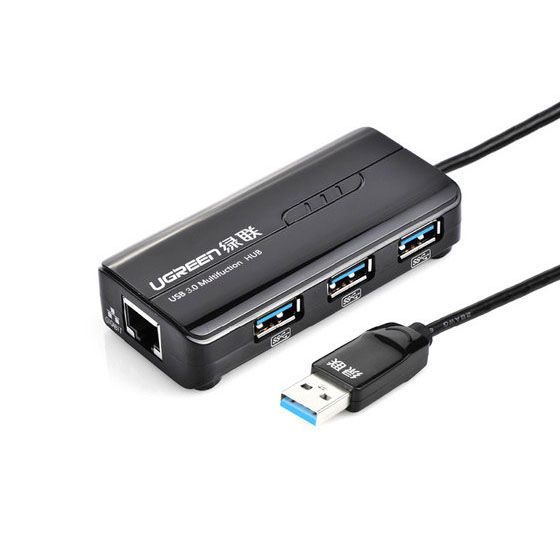 Сетевая карта Ugreen 20265, 1Gbps, + USB hub 3xUSB3.0